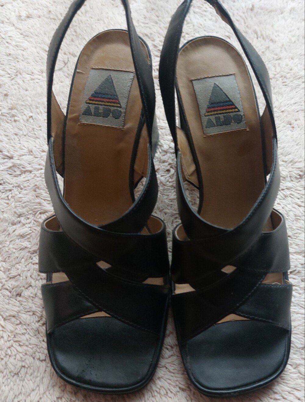 Aldo Womens Sandal BLACK Size 38